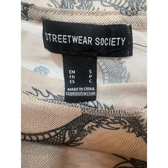 Streetwear Society Sheer Dragon Crop Top - Women's Small - Picture 6 of 7